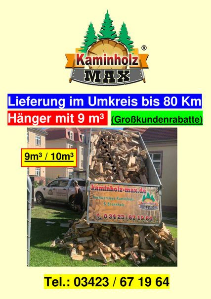 Liefermöglichkeiten Kaminholz - Kaminholz Max®